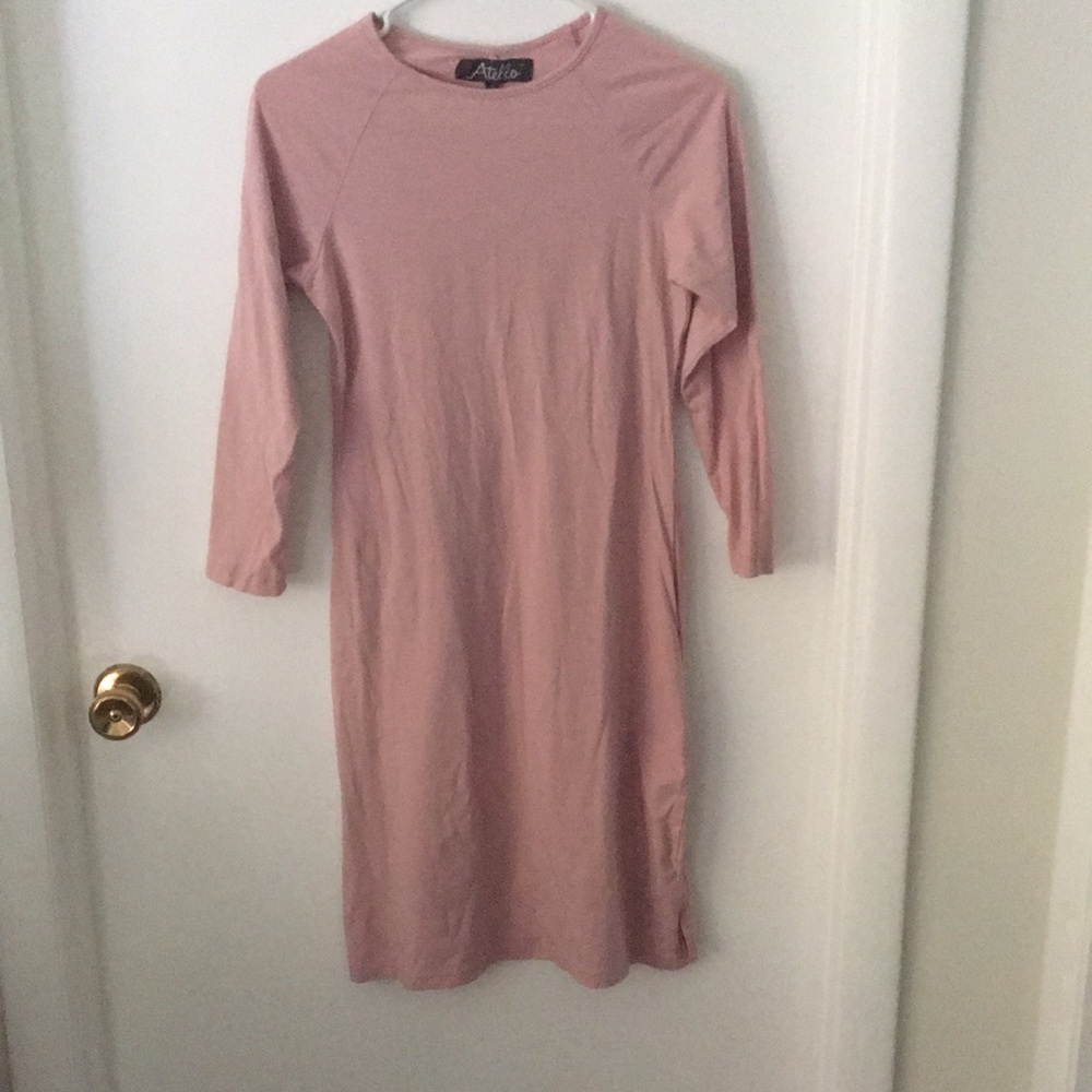 Pink Dress with 3/4 sleeves